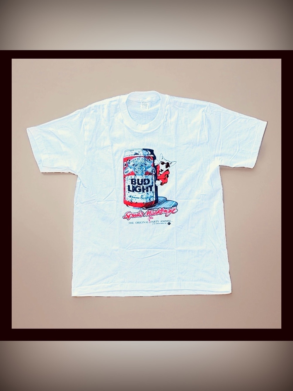VINTAGE - 1987 Bud Light - Spuds MacKenzie -T Shirt - Original Party Animal - XL